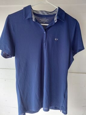 Vineyard Vines Boys Performance Polo — Deep Blue